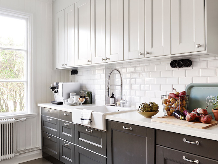 cool black and white kitchens with a splash of colour MHZPMHH