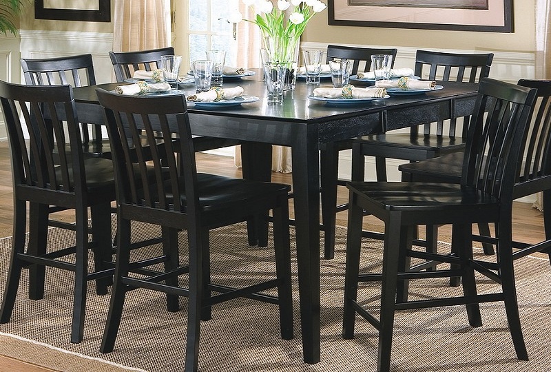 Counter Height Dining Table with Butterfly Leaf jerome collection 101038blk black counter height dining table set SGLNJLS