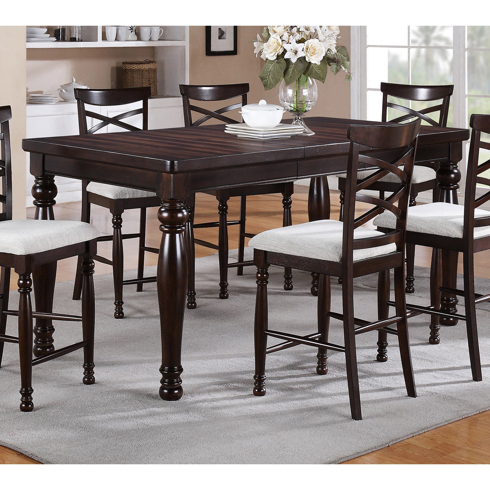 Counter Height Dining Table with Butterfly Leaf winners only hamilton park counter height dining table with 18 UKDDGRO