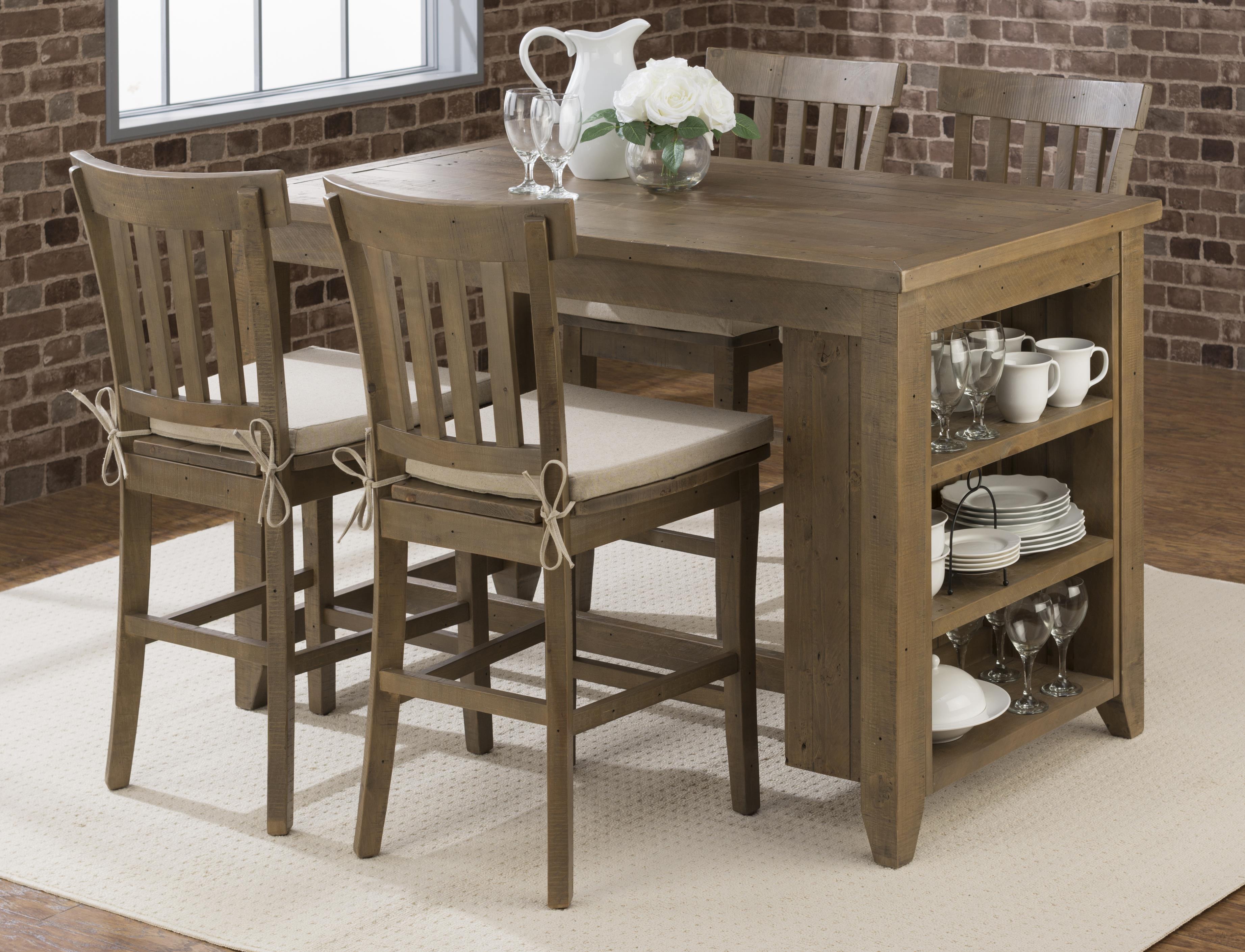 counter height dining table with storage jofran slater mill pine counter height storage table with stool JSVRCCK