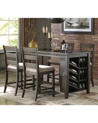 counter height dining table with storage signature design by ashley rokane 5 piece counter height dining OYPKZNC