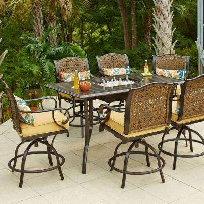counter height outdoor table and chairs dark brown wicker patio furniture counter height bar height with SQNXBIG