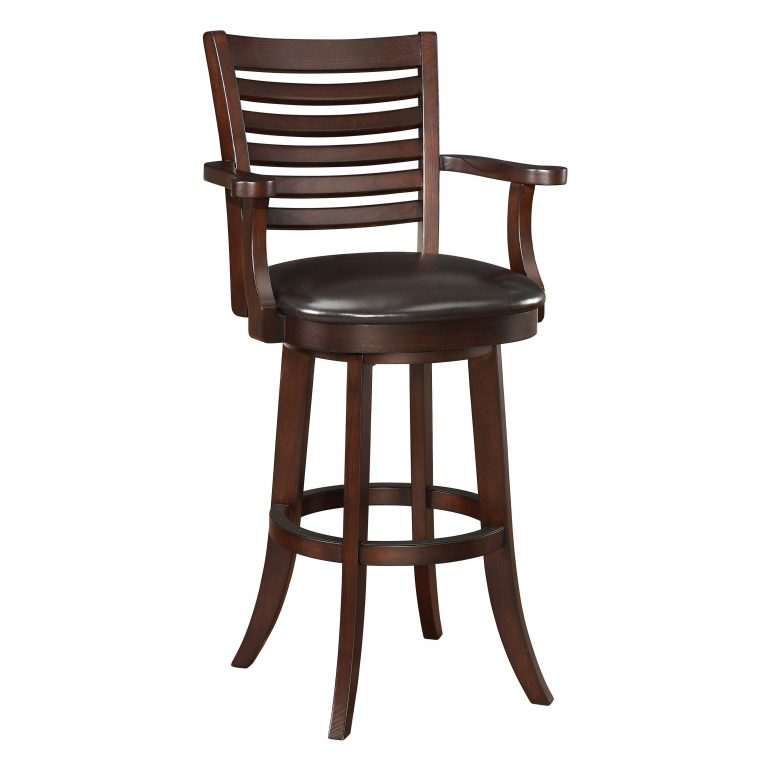 Comfy Counter Height Swivel Bar Stools with Arms goodworksfurniture