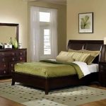 cream paint colors for bedroom with dark furniture with wood HYOADWM