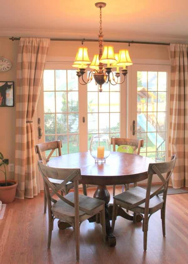 Classy Curtains for Sliding Glass Doors in Kitchen
