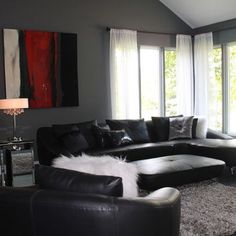 decorating with black furniture in the living room how to decorate a living room with a black leather ILMSMFN