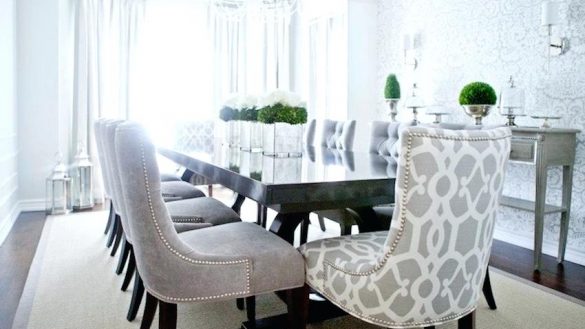 dining room sets with upholstered chairs projects idea tufted dining room sets grey chairs marvelous with HWSIJHG