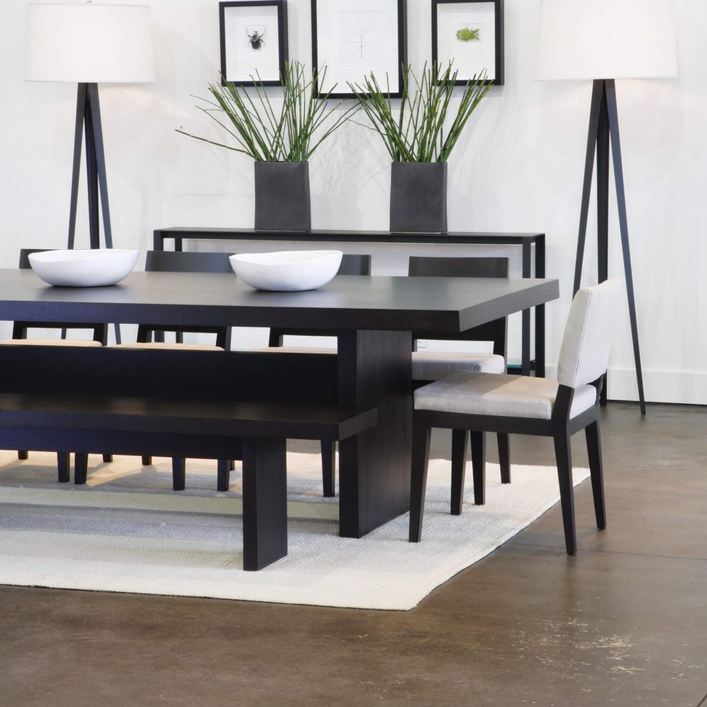 Modern Dining Room Table with Bench and Chairs goodworksfurniture