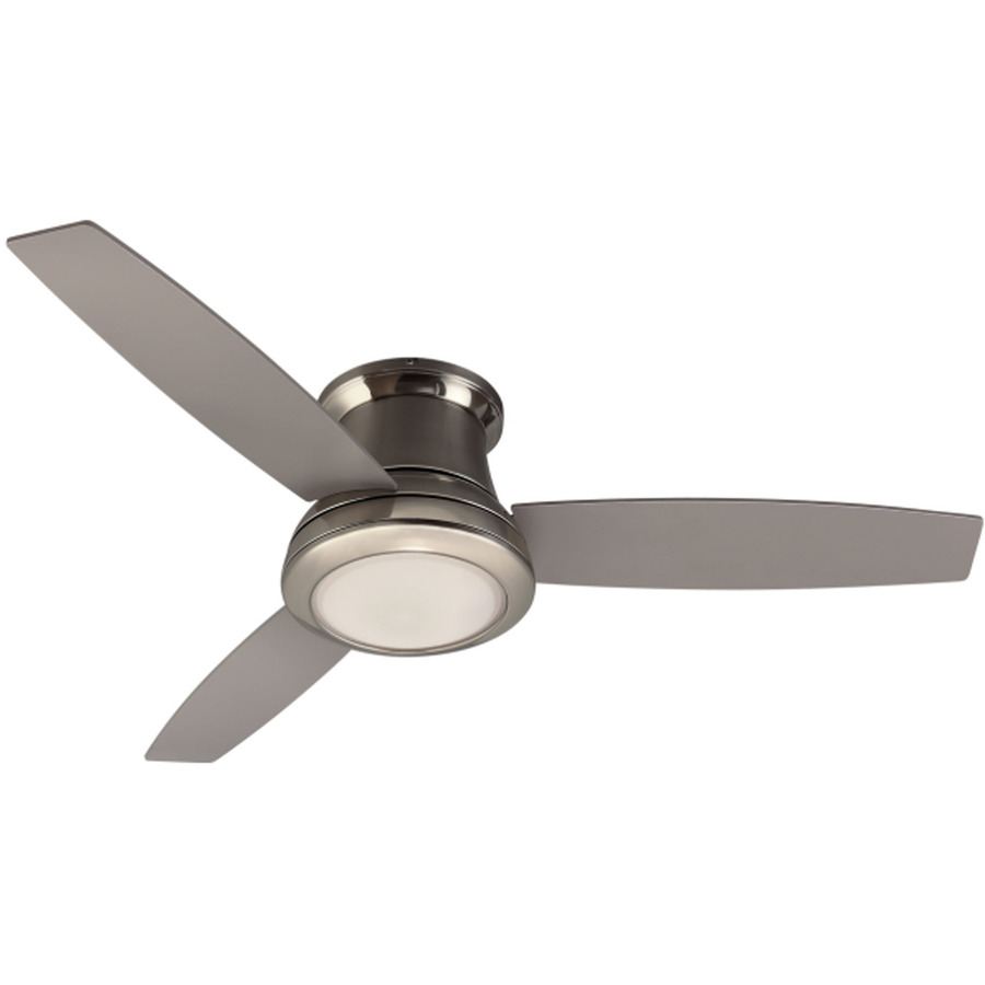 flush mount ceiling fans with remote control harbor breeze sail stream 52-in brushed nickel indoor flush mount NRANMMG