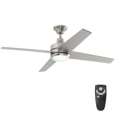 flush mount ceiling fans with remote control led indoor brushed nickel ceiling fan with light kit and QEYTCOY