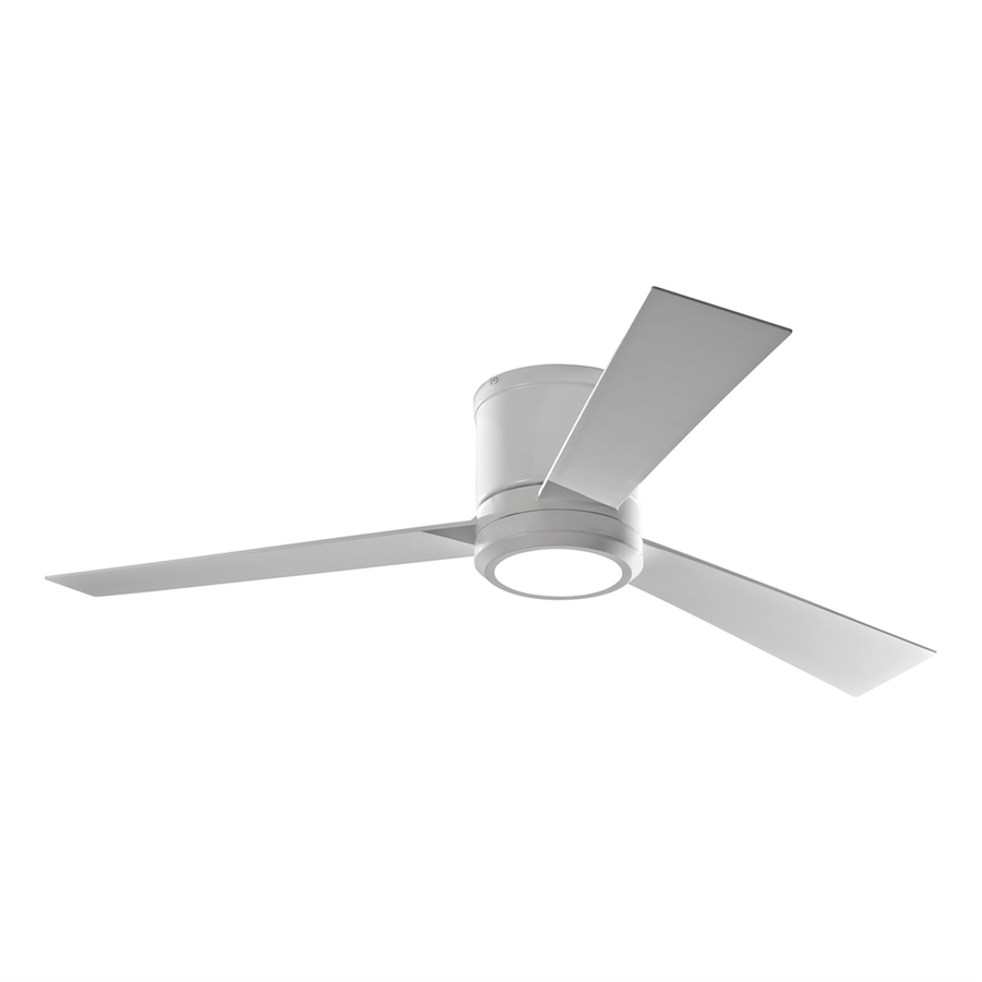 flush mount ceiling fans with remote control monte carlo fan company clarity 52-in rubberized white integrated indoor ZMJLLPV