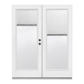 french doors with blinds between the glass display product reviews for 71.5-in x 78.625-in right-hand outswing clear DEWYRIG