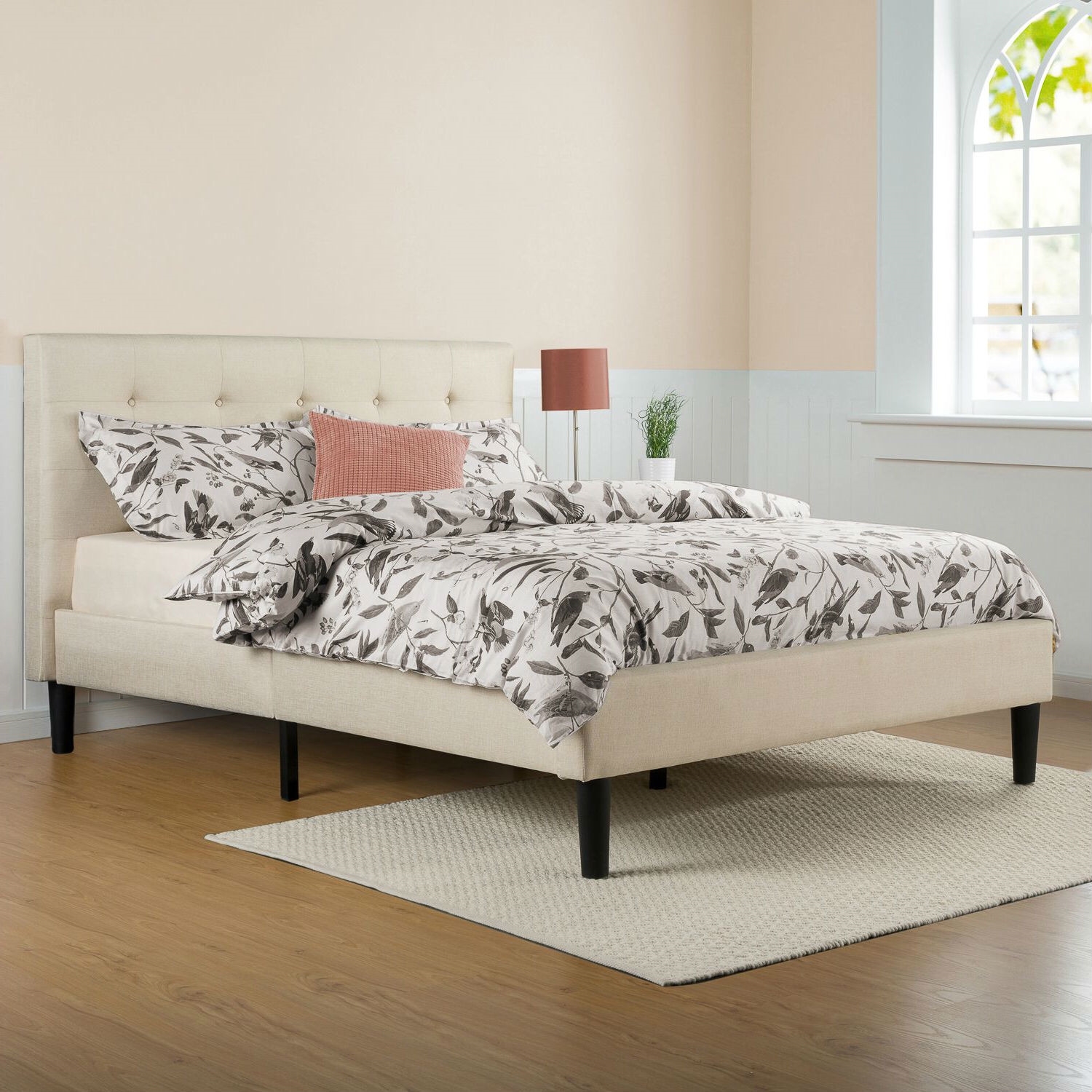 full size platform bed frame with headboard full size taupe beige upholstered platform bed frame with headboard LYVTEYE