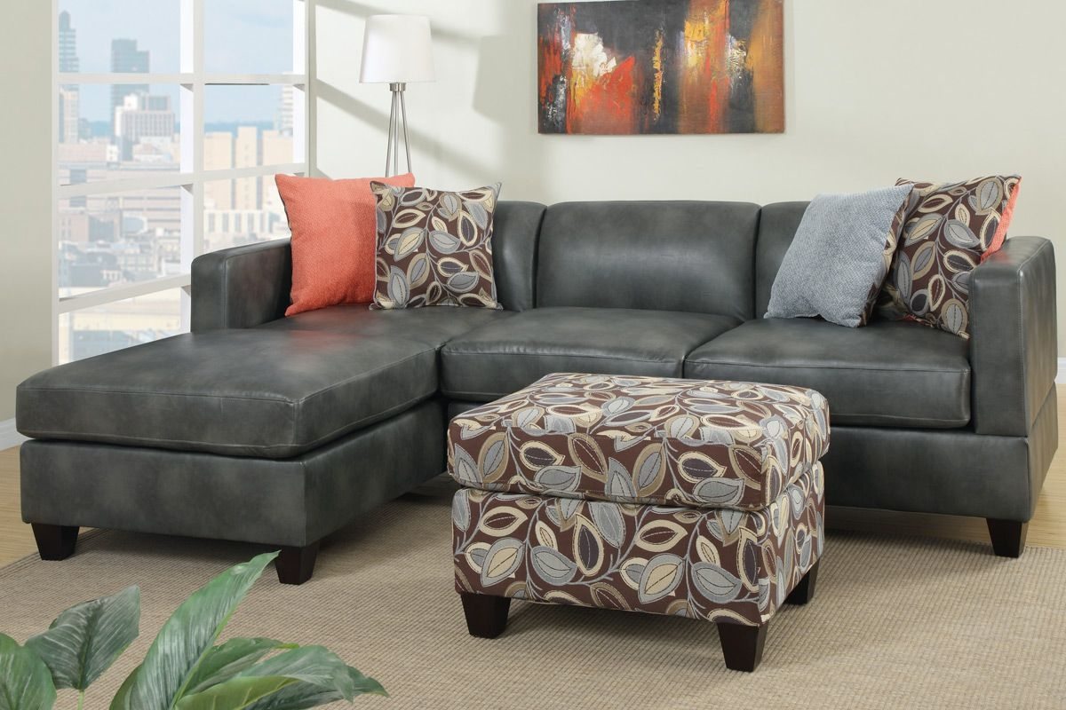 Charcoal Gray Sectional Sofa with Chaise Lounge goodworksfurniture