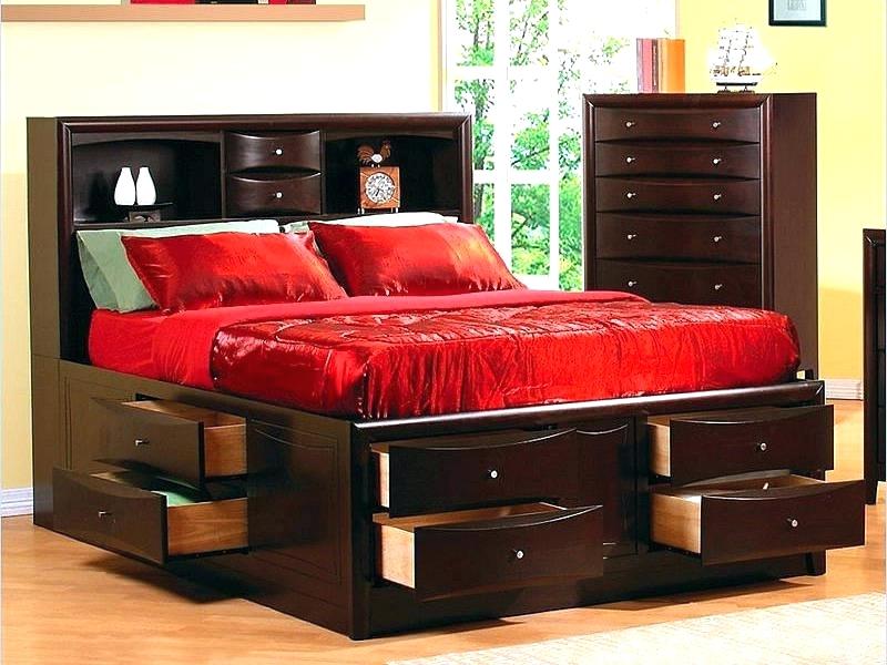 king size bed with storage drawers underneath queen size bed MCCIYKG