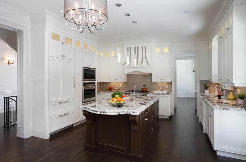 kitchens with white cabinets and dark floors remarkable on floor ENASWHM