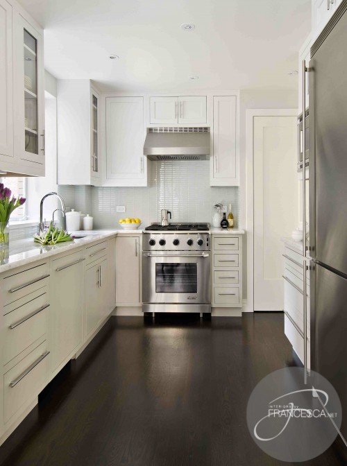 kitchens with white cabinets and dark floors white kitchen cabinets dark hardwood floors YBSQWTZ