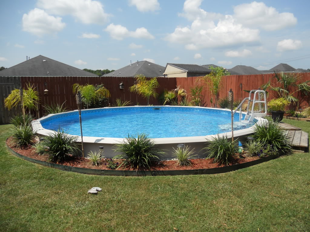 landscaping ideas around above ground pool how to landscape an above ground pool FBIQYWO
