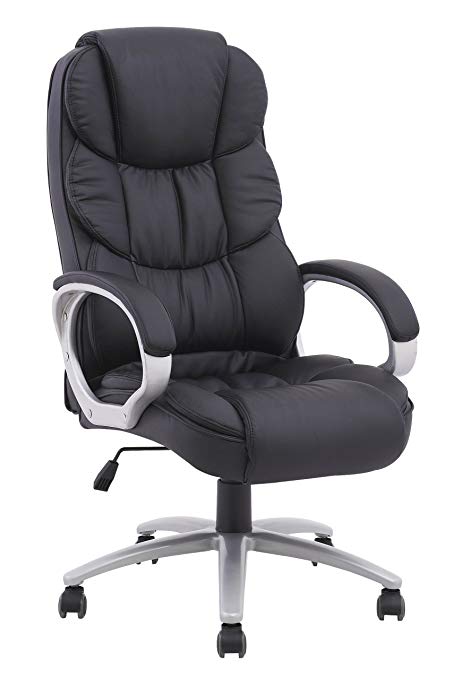 leather executive office chair high back bestoffice ergonomic pu leather high back executive office chair, black UWWGXQZ