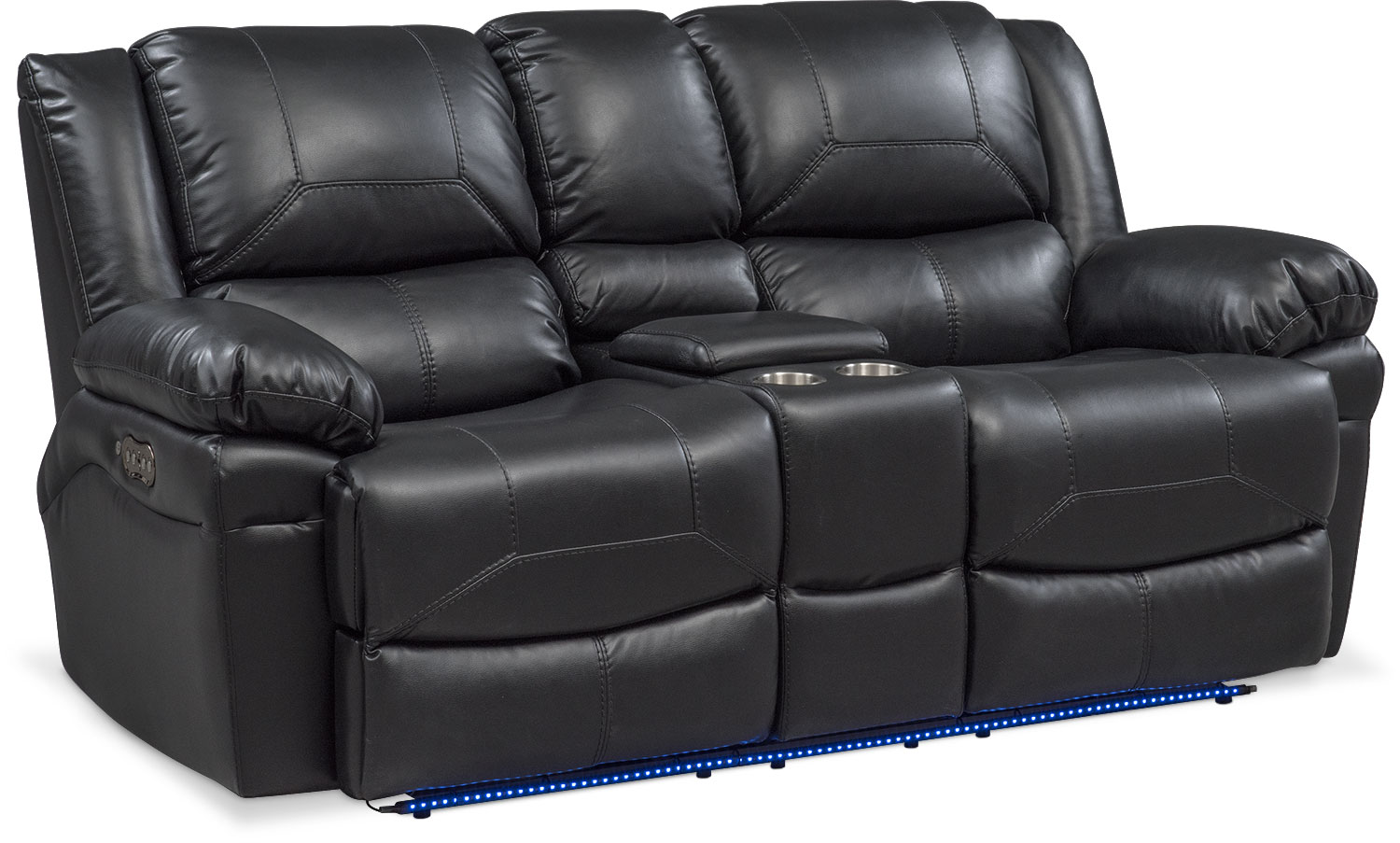 leather reclining loveseat with console living room furniture - monza dual power reclining loveseat with QANIQQF