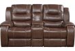 leather reclining loveseat with console veneto brown leather reclining console loveseat - leather loveseats (brown) IOGSSWC