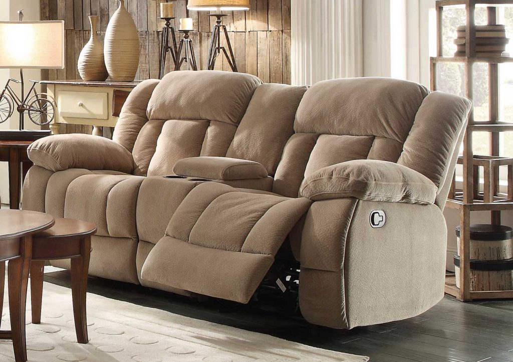 Microfiber Reclining Loveseat With Console Minimizing Your Worries One