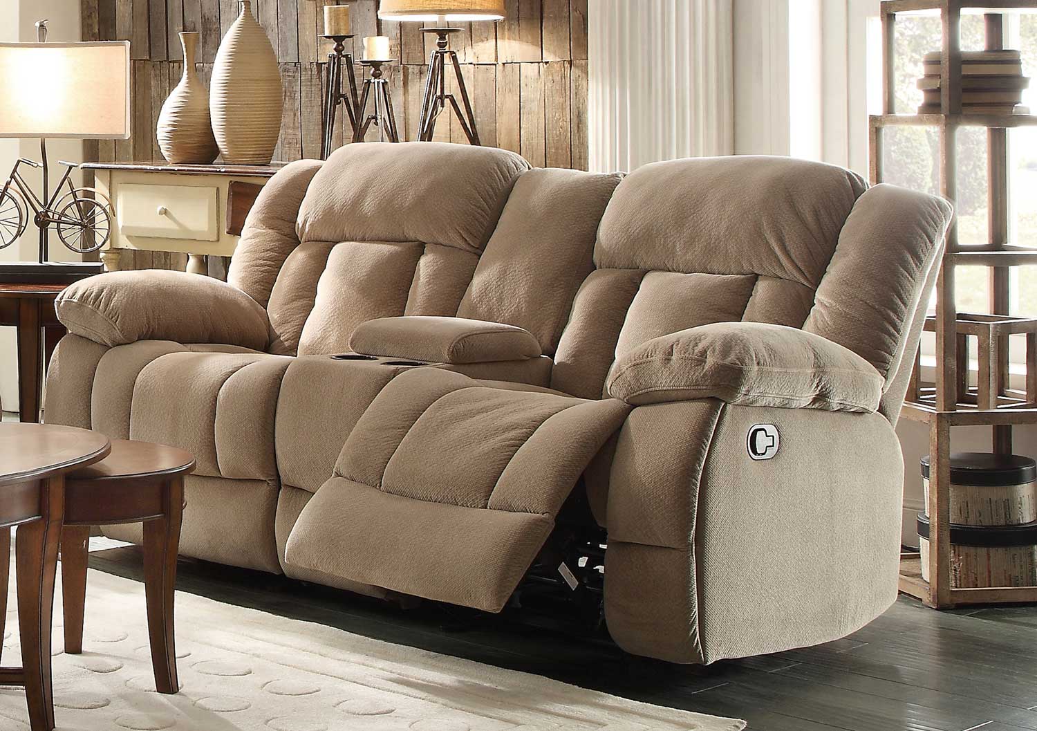 microfiber reclining loveseat with console homelegance laurelton double glider reclining love seat with center console LSRDUQC