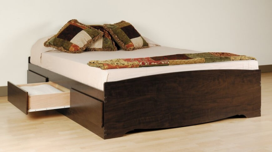 queen size bed frame with drawers underneath 25 incredible queen-sized beds with storage drawers underneath NLUMOKH