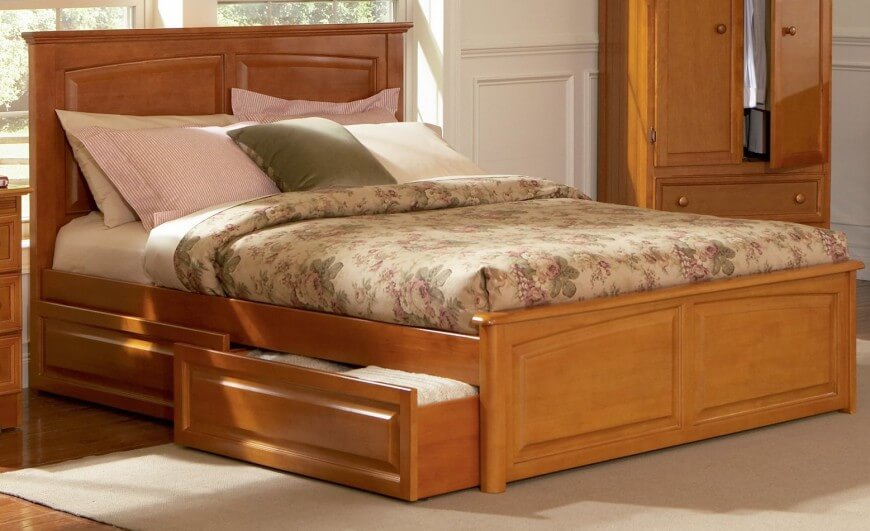 queen size platform bed frame with storage crown molding and modern square feet are the best details BWABYRZ