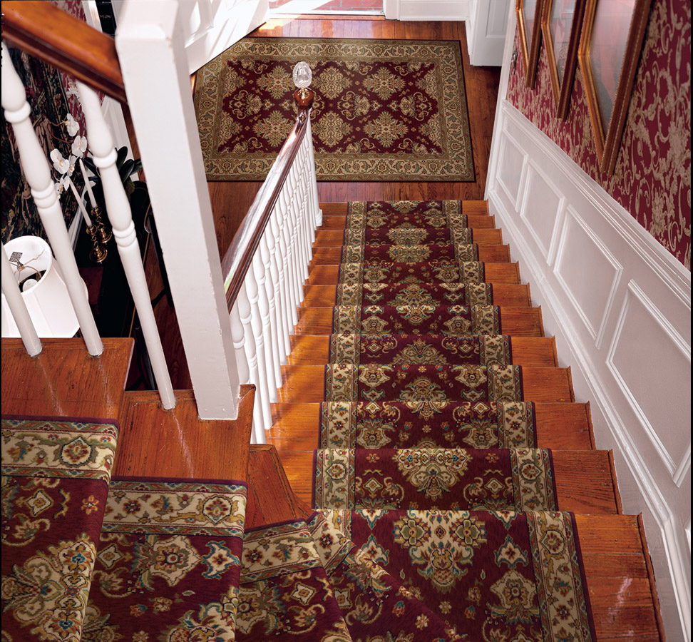stair runners by the foot palace garden pg-01 burgundy carpet stair runner TMSRRKF
