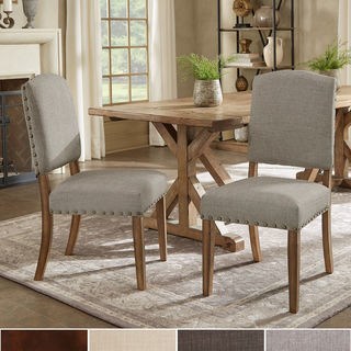 upholstered dining room chairs with arms benchwright premium nailhead upholstered dining chairs (set of 2) by XVLDBKZ