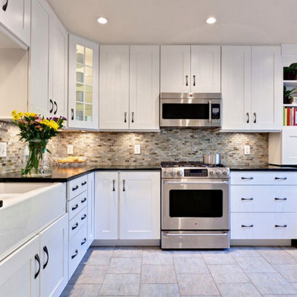 White Kitchen Cabinets With Black Countertops: Aesthetically Pleasing