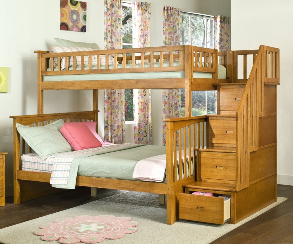 Wooden Bunk Beds With Stairs And Drawers Functionality and Versatility