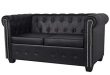 Amazon.com: Festnight Luxurious Faux Leather 2-Seater Sofa Loveseat
