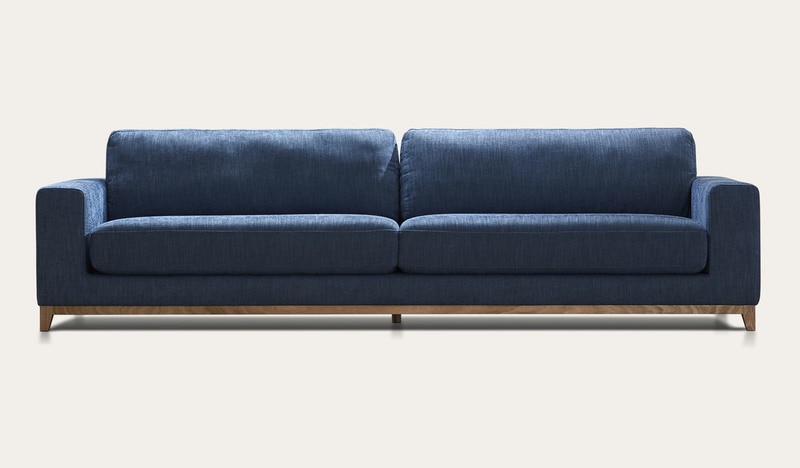 Frankfurt | modern blue 4 seat sofa