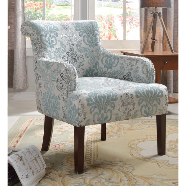 Shop Best Master Furniture Teal and Light Blue Accent Chair - Free
