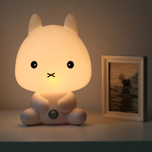 NEW Baby Room Rabbit/Bear/Panda/Dog Cartoon Animal Night Light Warm
