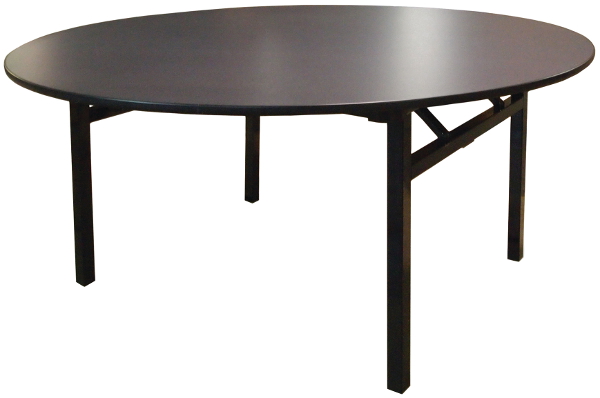 60 Inch Round Square Leg Folding Banquet Table w/ Laminate Top