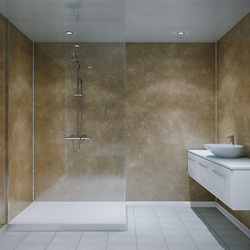 Multipanel Classic Bathroom Panels Unlipped 2400 X 598mm Natural