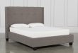 Damon Stone Queen Upholstered Platform Bed | Living Spaces