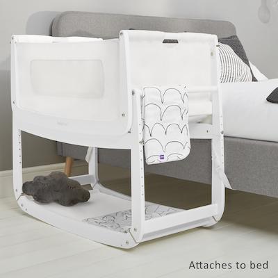 SnuzPod 3 Bedside Crib in White | Modern Baby Cots - Scandiborn USA