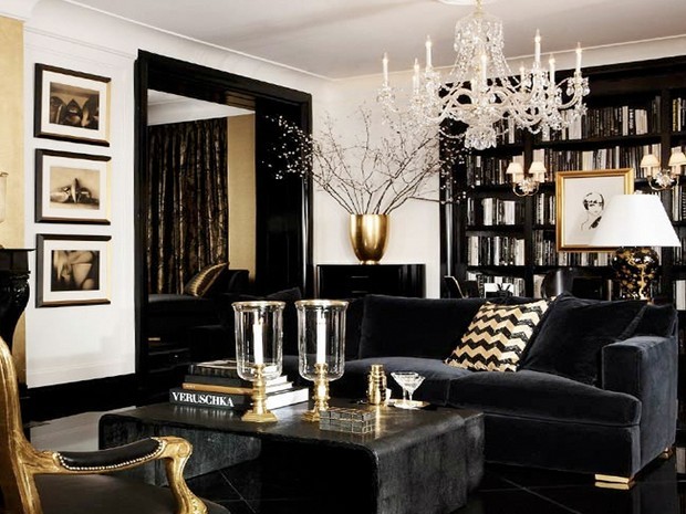 Luxury Gold and Black Furniture for Modern Interiors