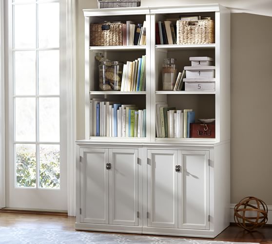 Logan Bookcase with Cabinet Doors | Pottery Barn