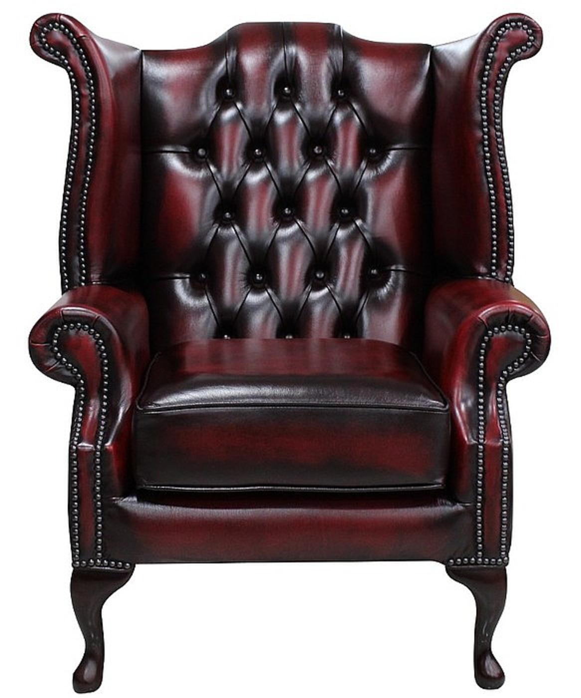 Chesterfield Queen Anne High Back Wing Chair UK Manufactured