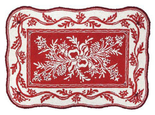 Christmas Rugs - Holiday Red Sally Eckman Roberts - Culturedliving.com