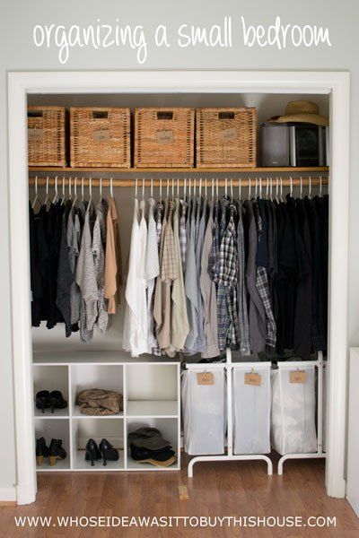 How We Organized Our Small Bedroom | Bed room ideas | Pinterest