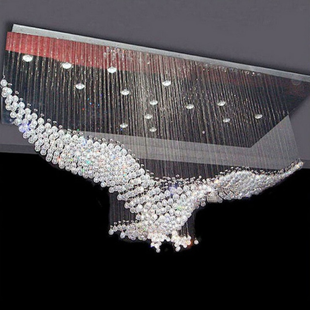 Large size bird design Modern LED crystal chandelier light large