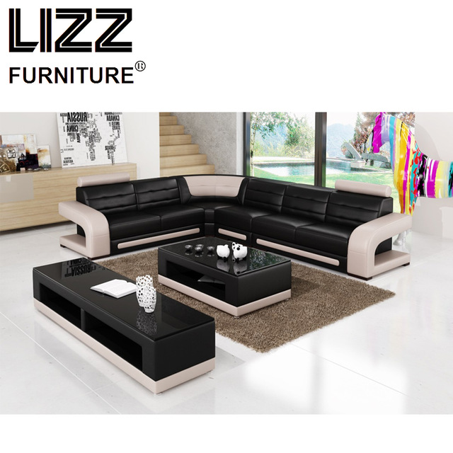 Corner Sofas Loveseat Chair Genuine Leather Living Room Sets Modern