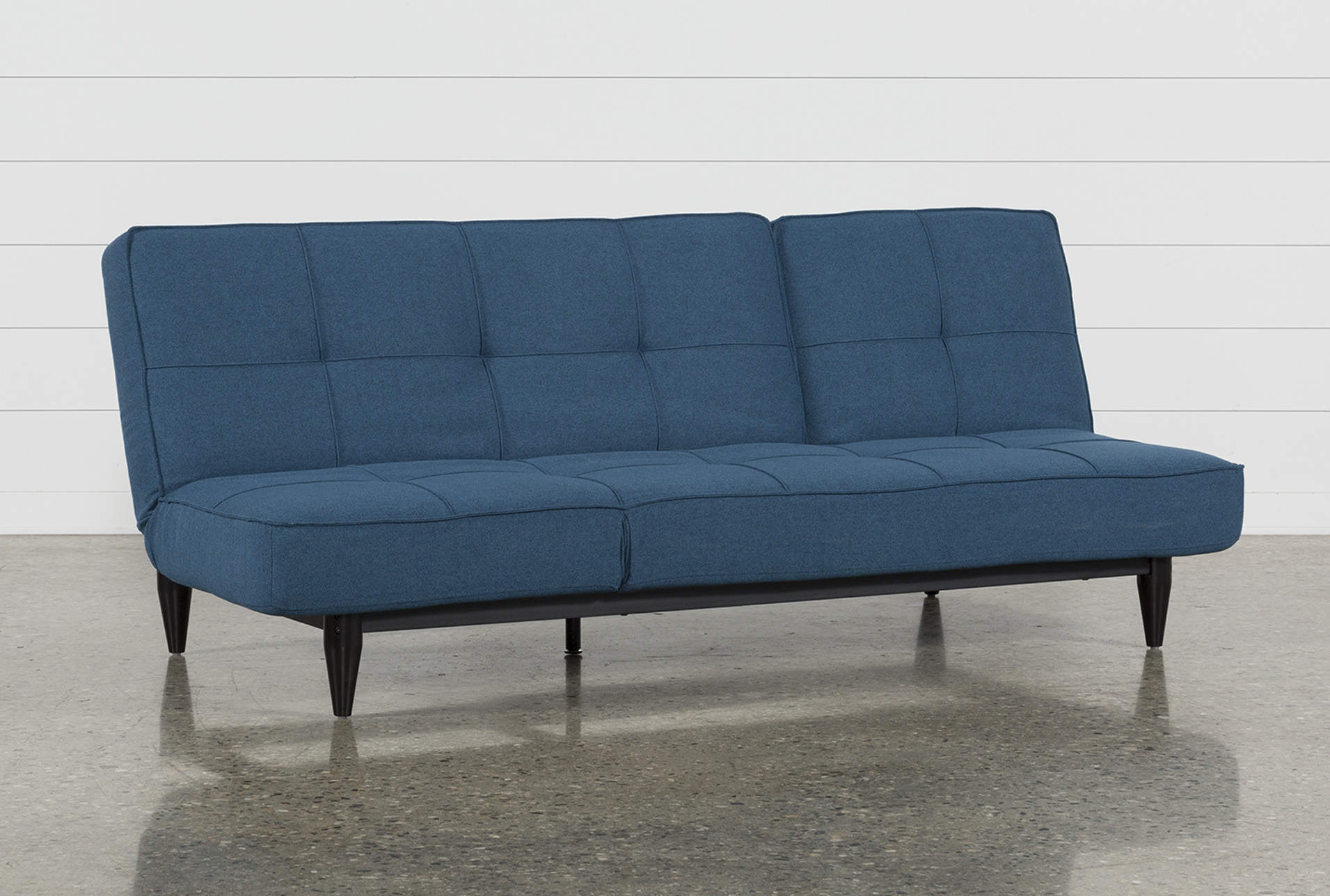 Paige Blue Convertible Sofa Chaise Sleeper | Living Spaces