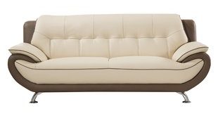 Cream Leather Sofa | Wayfair